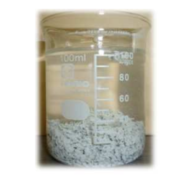 水性塗料を含むモルタル洗浄水 処理後